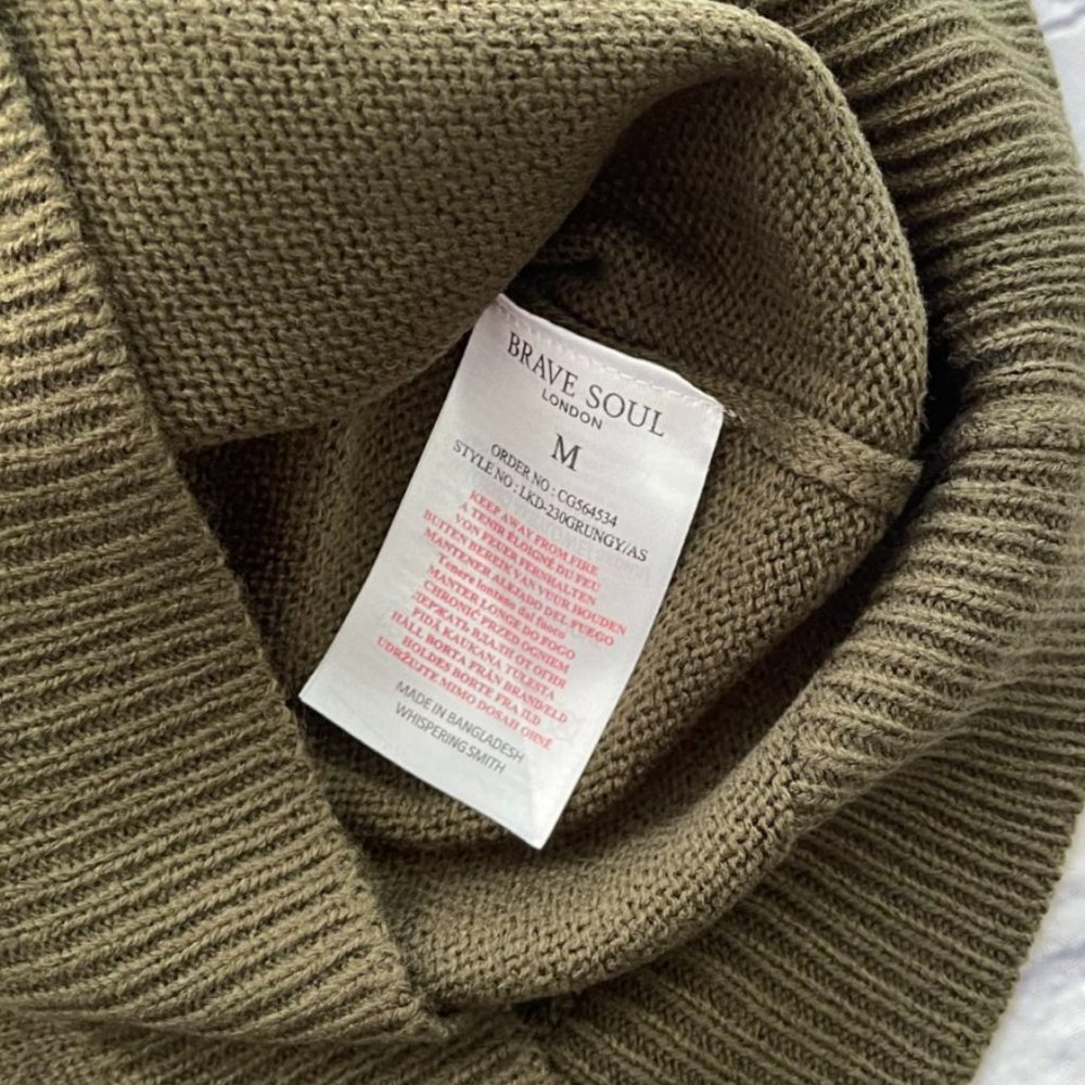 Brave Soul Grungy Round Neck Sweater Dress - Picture 8 of 10